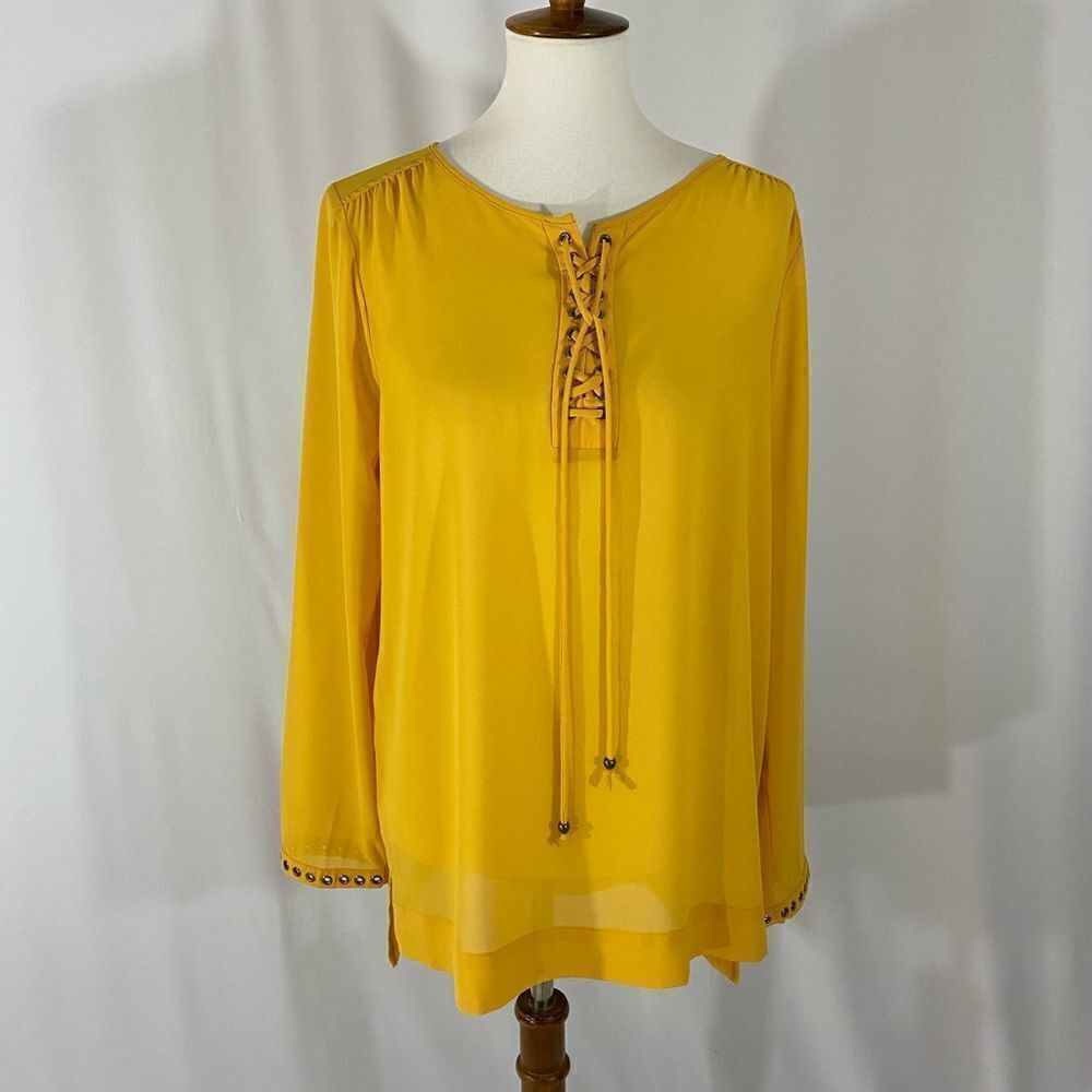 NWT Ruff Hewn Grey Bright Gold Tunic Top